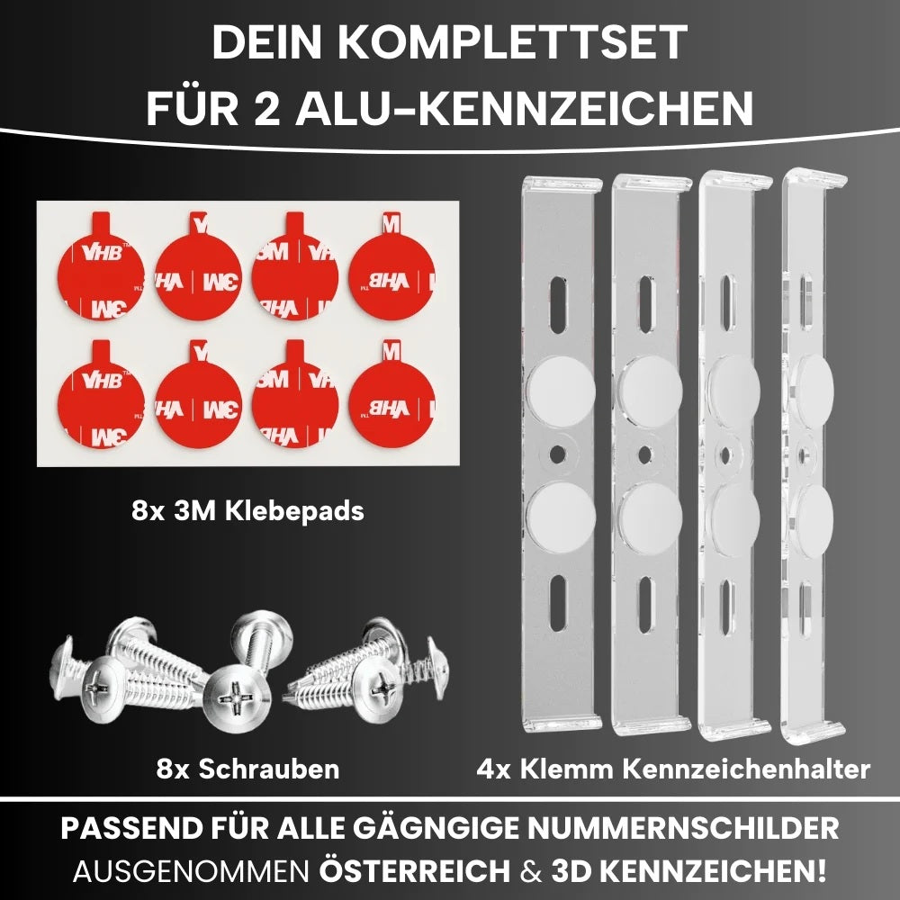 Klick Kennzeichenhalter (Transparent)